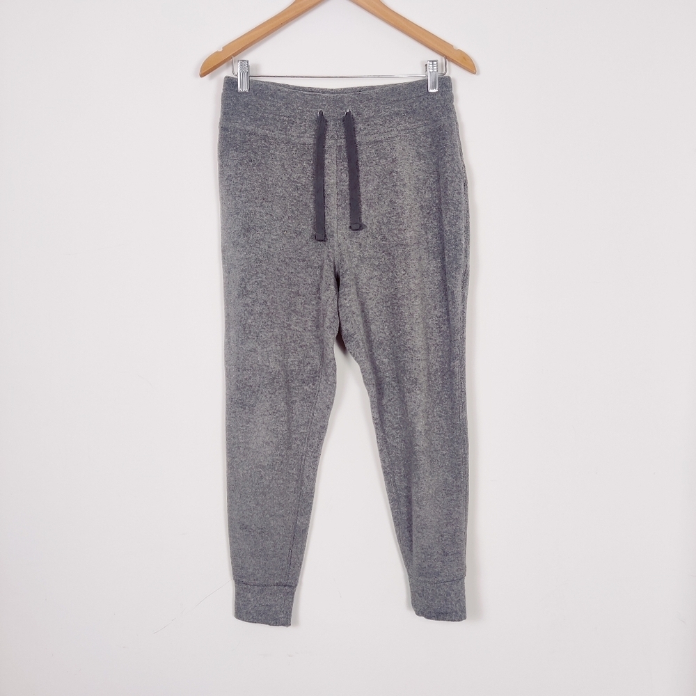 Joe Fresh Active Women's Fleece Joggers in Gray Size Medium Gorpcore Winter
